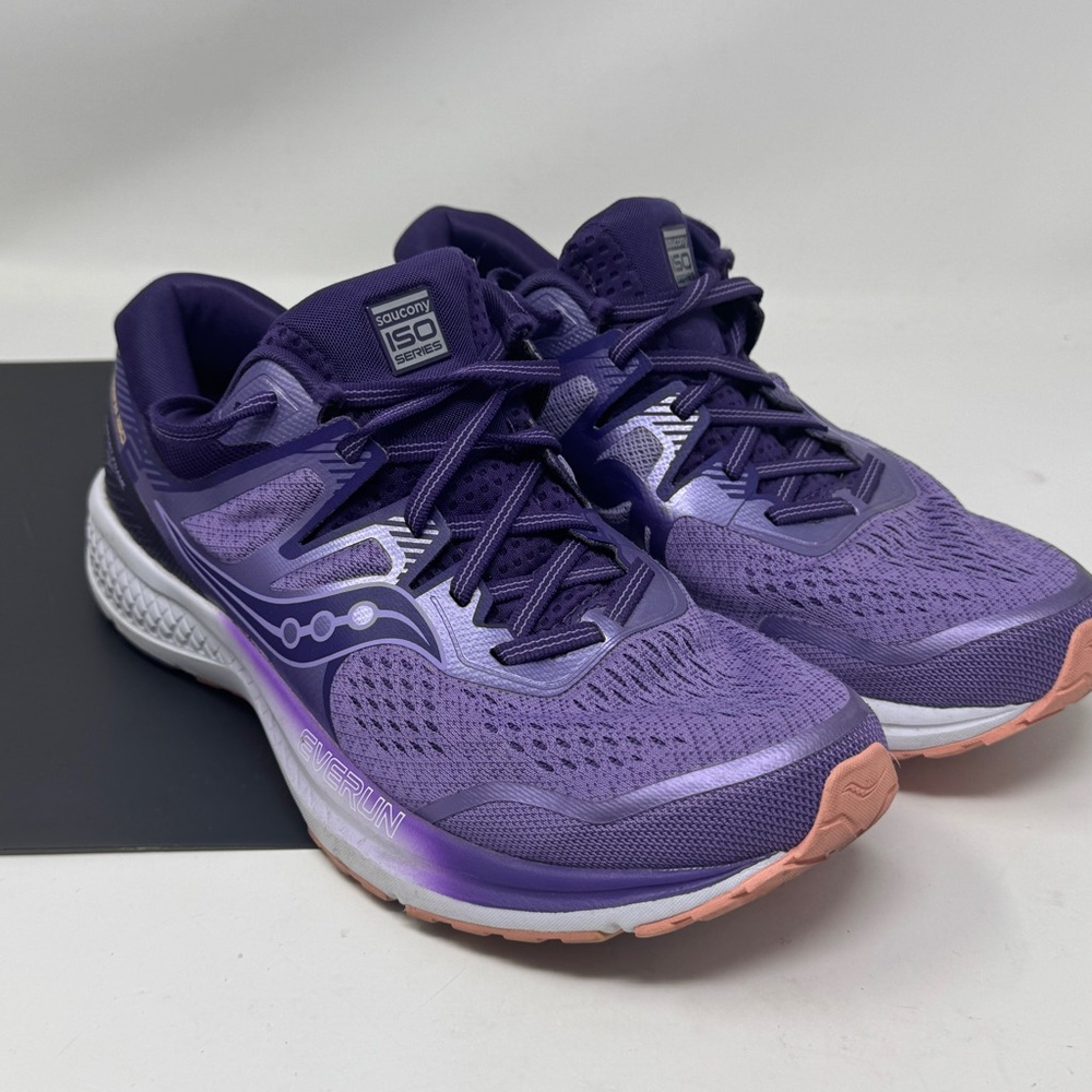 Saucony Omni ISO 2 Women's Running Shoe, Purple/Peach, S10511-37 size 10